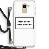 Alone: Samsung Galaxy J6 (2018) Transparant Hoesje met koord