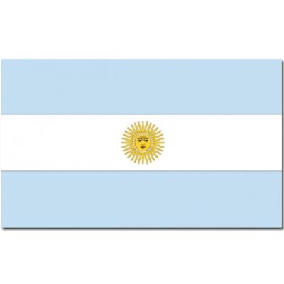 Vlag Argentinie - 90 x 150 cm - feestartikelen - Landen thema - supporter - decoratie - met ringen Vlag Argentinie - 90 x 150 cm - feestartikelen - Landen thema - supporter - decoratie - met ringen