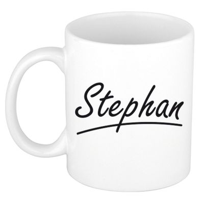 Naam cadeau mok / beker Stephan met sierlijke letters 300 ml