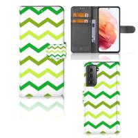 Samsung Galaxy S21 | Telefoon Hoesje | Zigzag Groen