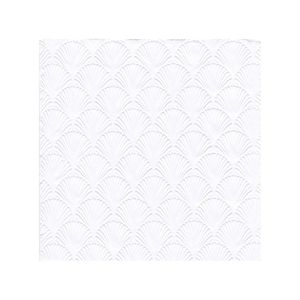 16x Luxe 3-laags servetten met patroon wit 33 x 33 cm - Feestservetten