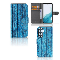 Samsung Galaxy A54 5G Book Style Case Wood Blue