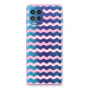 Motorola Moto G100 TPU bumper Waves Roze