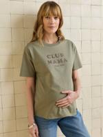 Zwangerschapsshirt met boodschap van biologisch katoen* kaki