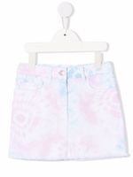 Chiara Ferragni Kids jupe en jean à imprimé tie dye - Blanc - thumbnail