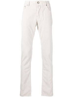 Jacob Cohën pantalon slim à taille basse - Blanc