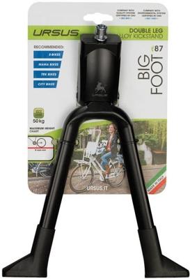 Middenstandaard 26" Ursus Big Foot 2-poot - zwart