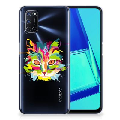 OPPO A52 | A72 Telefoonhoesje met Naam Cat Color