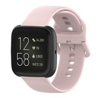 Fitbit Versa 1 / 2 & Lite siliconen sportbandje met gespsluiting - Roze - Maat: Small