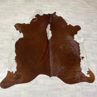 Koeienhuid bruin wit Hereford 190x175cm M/L