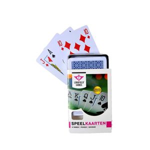 1x Speelkaarten plastic poker/bridge/kaartspel in box