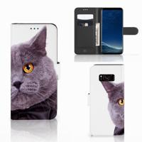 Samsung Galaxy S8 | Telefoonhoesje | Met pasjeshouder | Kat
