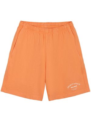 Sporty & Rich short Wellness Studio à logo imprimé - Orange