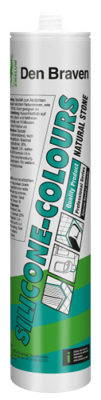 Den Braven Silicone Colours + Natural Stone 310ml (per doos 12 stuks) - Zilvergrijs