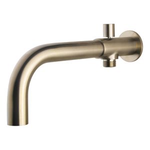 Wiesbaden Caral inbouw uitloop met omstelknop 23 cm messing rvs look