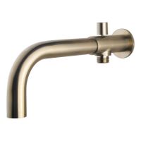 Wiesbaden Caral inbouw uitloop met omstelknop 23 cm messing rvs look