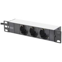 Digitus DN-95411 10 inch Stekkerdoos voor patchkast Geschikt voor kastdiepte: vanaf 300 mm Zwart - thumbnail