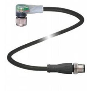 Pepperl+Fuchs 252989 Sensor/actuator connector M12 Aantal polen (sensoren): 4 Stekker, recht, Bus, haaks 3.00 m 1 stuk(s)