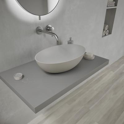 Opbouw Waskom Ideavit Solidthin 50x33x14.5 cm Solid Surface Mat Grijs Ideavit