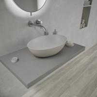 Opbouw Waskom Ideavit Solidthin 50x33x14.5 cm Solid Surface Mat Grijs Ideavit