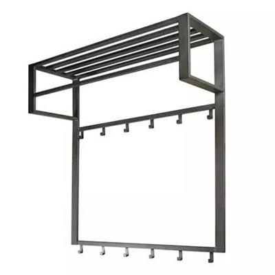 AnLi Style Kapstok industrial 2x6 haken roede -hoedenplank - Zilver