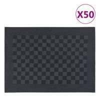 vidaXL Keukendoeken 50 st 50x70 cm katoen zwart en grijs