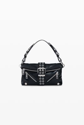 Tas met gesp in leatherlook-effect - BLACK - U