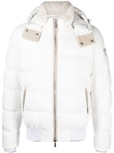 Moorer veste matelassée à capuche - Blanc