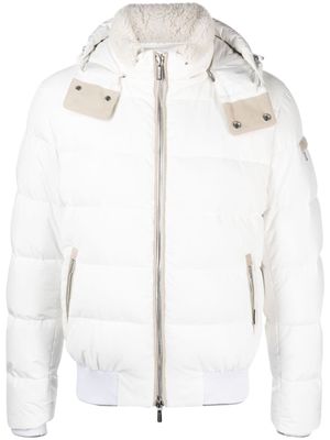 Moorer veste matelassée à capuche - Blanc