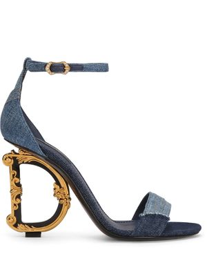 Dolce & Gabbana sandales à design patchwork 105 mm - Bleu