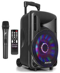 Fenton FT10LED actieve 450W mobiele 10 inch speaker met LED lichteffecten