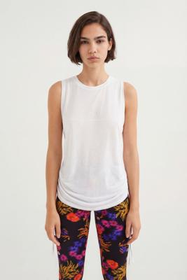 Gevlokt en gerimpeld T-shirt - WHITE - XL Gevlokt en gerimpeld T-shirt - WHITE - XL