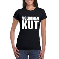 Volkomen kut tekst t-shirt zwart dames