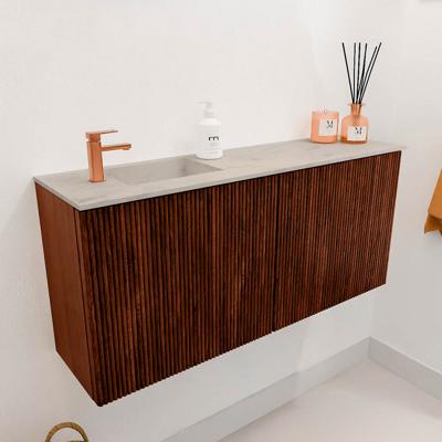Toiletmeubel Mondiaz Joya Dlux | 90 cm | Meubelkleur Ruby | Faye wastafel Opalo Wasbak Links | 1 kraangat