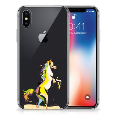 Apple iPhone X | Xs Telefoonhoesje met Naam Horse Color Apple iPhone X | Xs Telefoonhoesje met Naam Horse Color