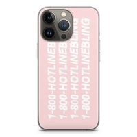 Hotline bling pink: iPhone 13 Pro Transparant Hoesje
