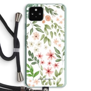 Botanical sweet flower heaven: Pixel 5a 5G Transparant Hoesje met koord