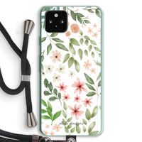 Botanical sweet flower heaven: Pixel 5a 5G Transparant Hoesje met koord Botanical sweet flower heaven: Pixel 5a 5G Transparant Hoesje met koord
