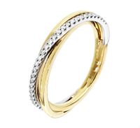 TFT Ring Diamant 0.12ct H SI Bicolor Goud - thumbnail