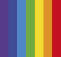 Verticaal slaapkamer behang regenboog strepen