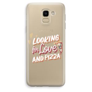 Pizza is the answer: Samsung Galaxy J6 (2018) Transparant Hoesje