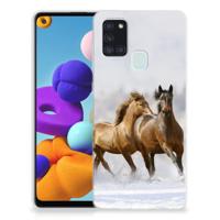 Samsung Galaxy A21s | TPU Hoesje | Paarden