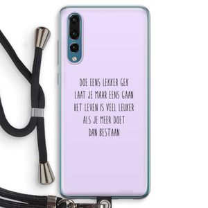 Gek: Huawei P20 Pro Transparant Hoesje met koord