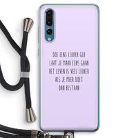 Gek: Huawei P20 Pro Transparant Hoesje met koord