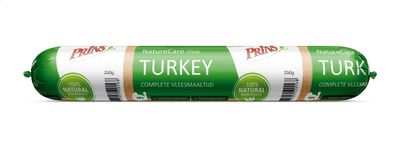 Prins NatureCare Kalkoen hondenvoer worst 250gr