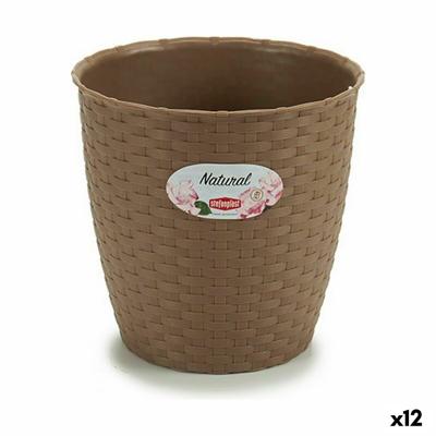 Stefanplast Bruin Plastic 19 x 17,5 x 19 cm (12 Stuks)