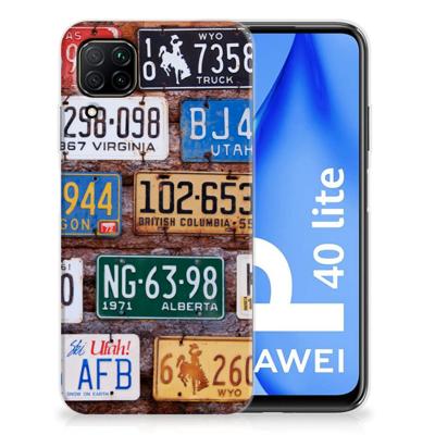 Huawei P40 Lite | Siliconen hoesje | met foto Kentekenplaten