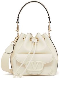 Valentino Garavani sac seau en cuir - Blanc