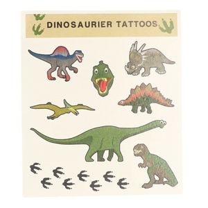 Dinosaurus thema tattoo stickers 8 stuks