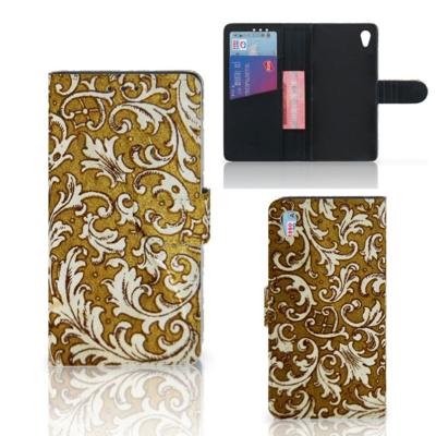 Wallet Case Sony Xperia Z3 Barok Goud